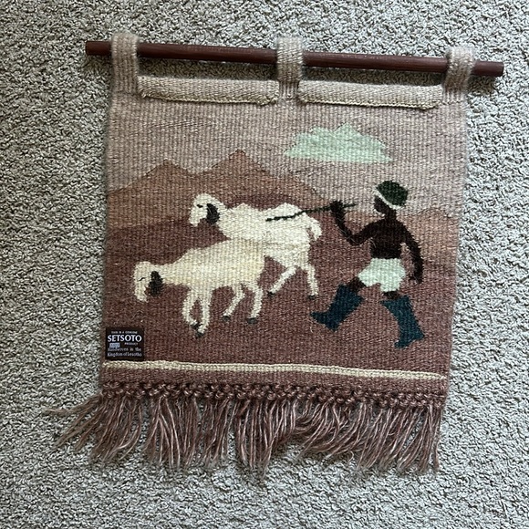 RARE GENUINE MOHAIR TAPESTRY FROM VILLAGE OF LETHOSO - Picture 3 of 8